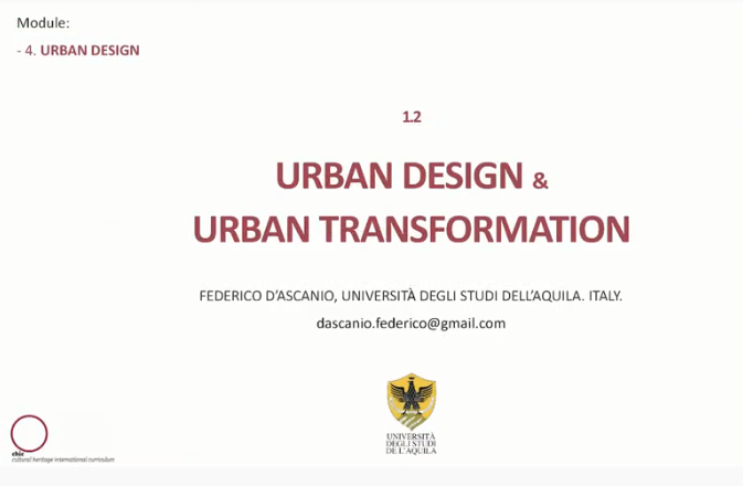 1.2 Urban Design & Urban Transformation (II)