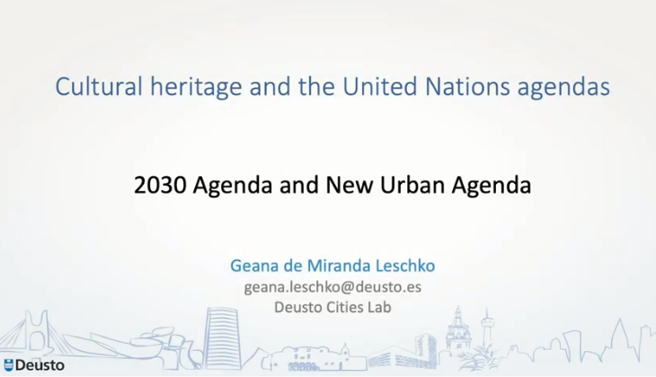 2. Urban Heritage and the United Nations agendas