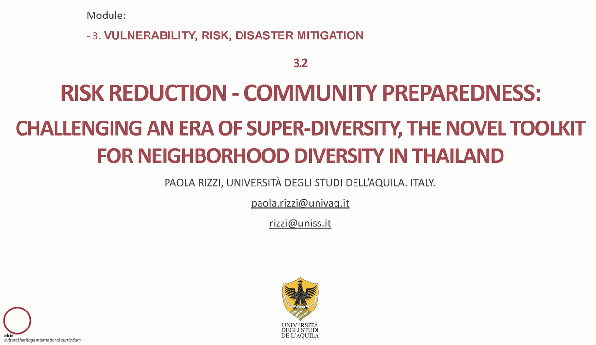 3.2. Risk reduction - Community Preparedness: Challenging an Era of Super-Diversity, the Novel Toolkit for Neighborhood Diversity in Thailand