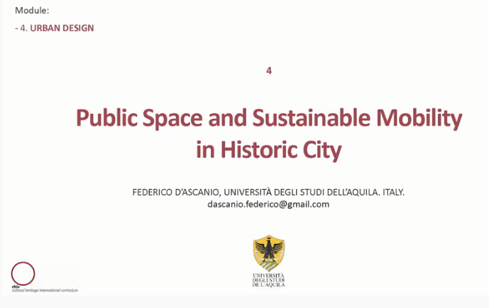 4. Public Space & Sustainable Mobility in Historic City