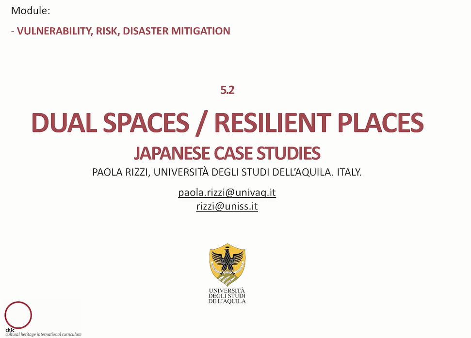 5.2. Dual Spaces / Resilient Places - Japanese Case Study